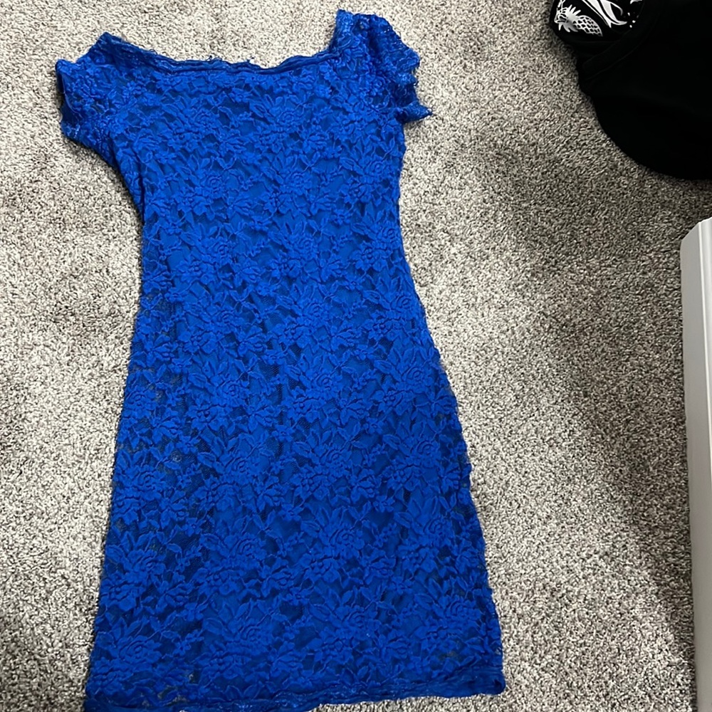 Maurices Lace Royal Blue Bodycon Dress size L